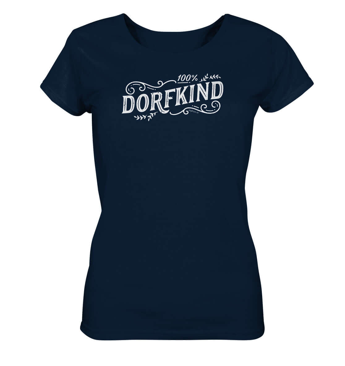 100% Dorfkind Damen Shirt Organic von Dorfkram® blau