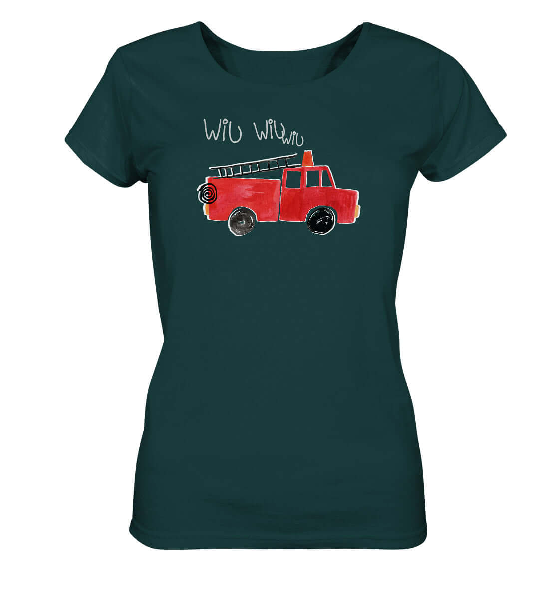 Freiwillige Feuerwehr Frau Shirt lustig Feuerwehrautp Dorfkram®  Dorfkinder grün