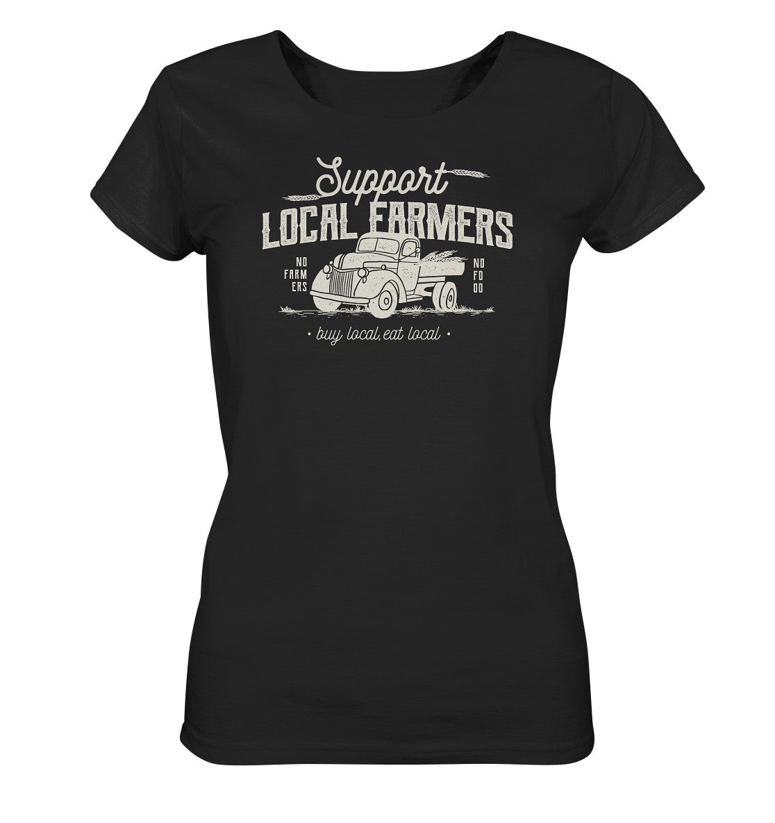 Support local Farmers. Retro Shirt Landwirt. No Farmers no food. Dorfkram® schwarz