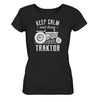 Traktor Shirt Damen schwarz Traktorfahren Treckerfahren schwarz