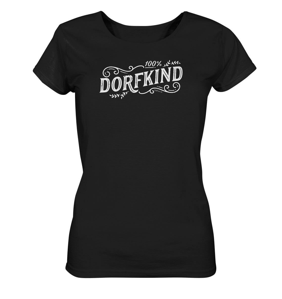 100% Dorfkind Damen Shirt Organic von Dorfkram® schwarz
