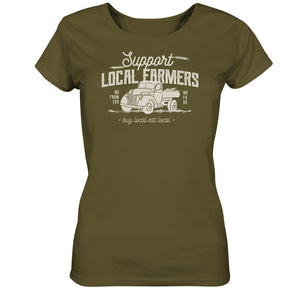 Support local Farmers. Retro Shirt Landwirt. No Farmers no food. Dorfkram® khaki