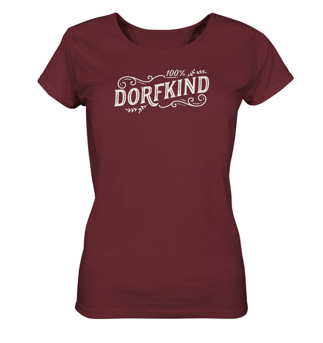 100% Dorfkind Damen Shirt Organic von Dorfkram® burgund