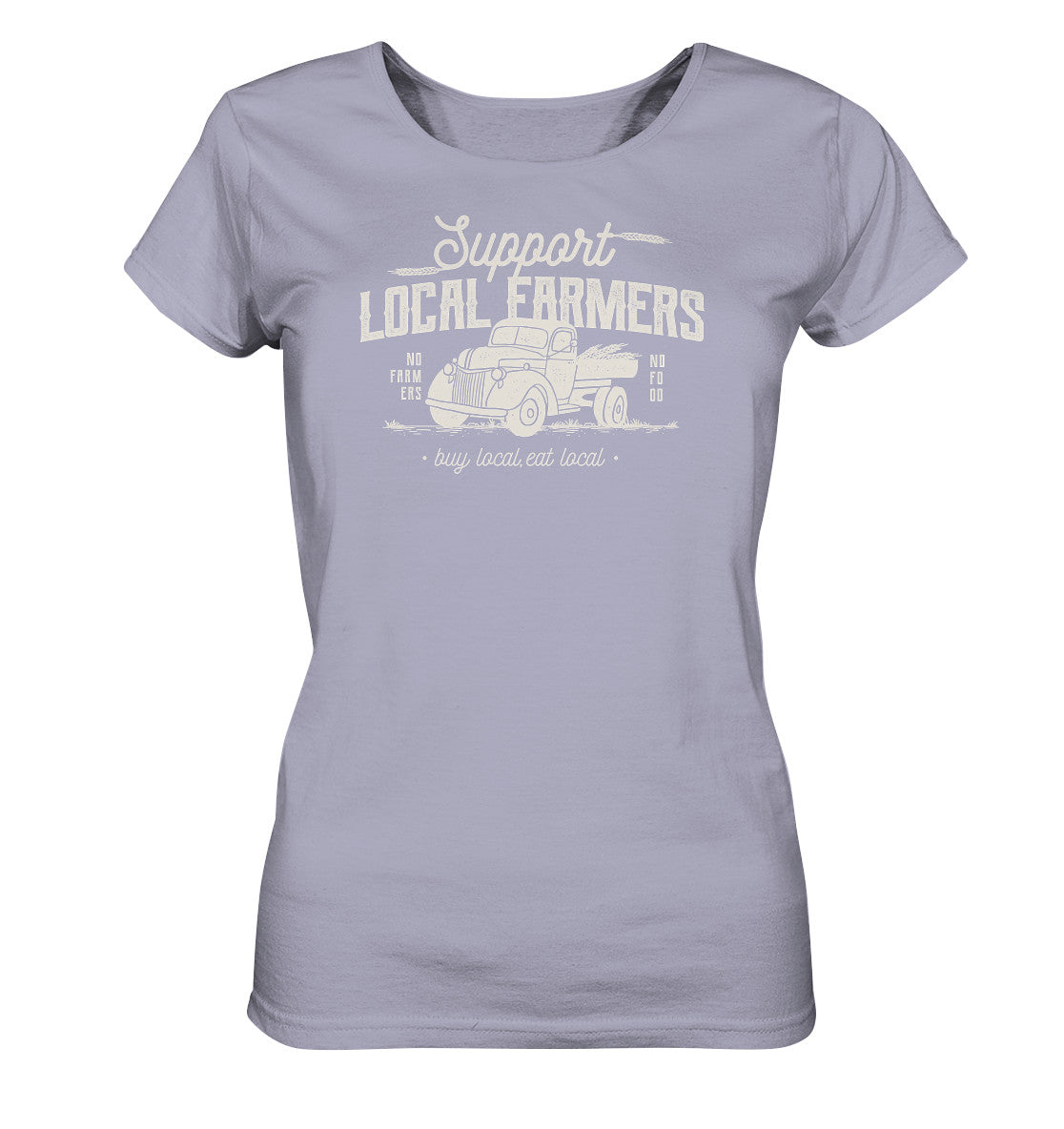 Support local Farmers. Retro Shirt Landwirt. No Farmers no food. Dorfkram® lavendel lila