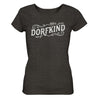 100% Dorfkind / Damen Organic Shirt (meliert) Dorfkram® schwarz
