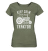 Traktor Shirt Damen schwarz Traktorfahren Treckerfahren oliv
