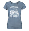 Traktor Shirt Damen schwarz Traktorfahren Treckerfahren blu