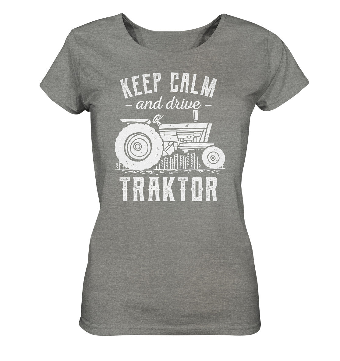 Traktor Shirt Damen schwarz Traktorfahren Treckerfahren grau