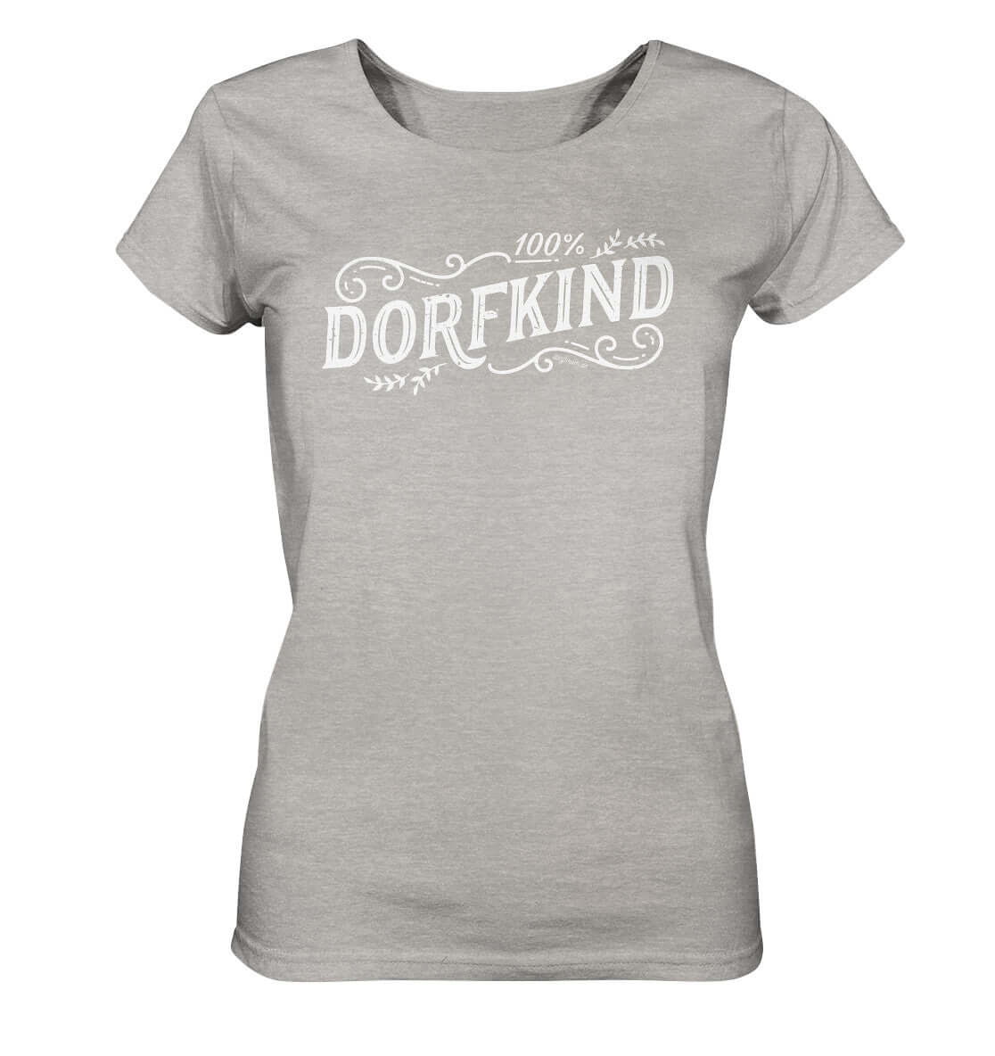 100% Dorfkind / Damen Organic Shirt (meliert) Dorfkram® grau