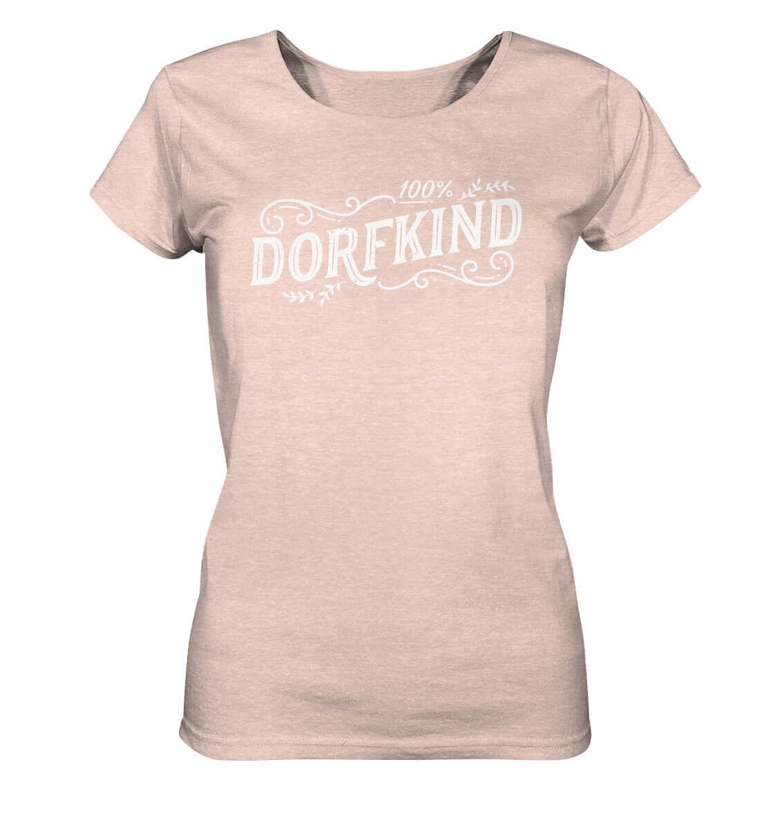 100% Dorfkind / Damen Organic Shirt (meliert) Dorfkram® rosa
