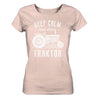 Traktor Shirt Damen schwarz Traktorfahren Treckerfahren rosa