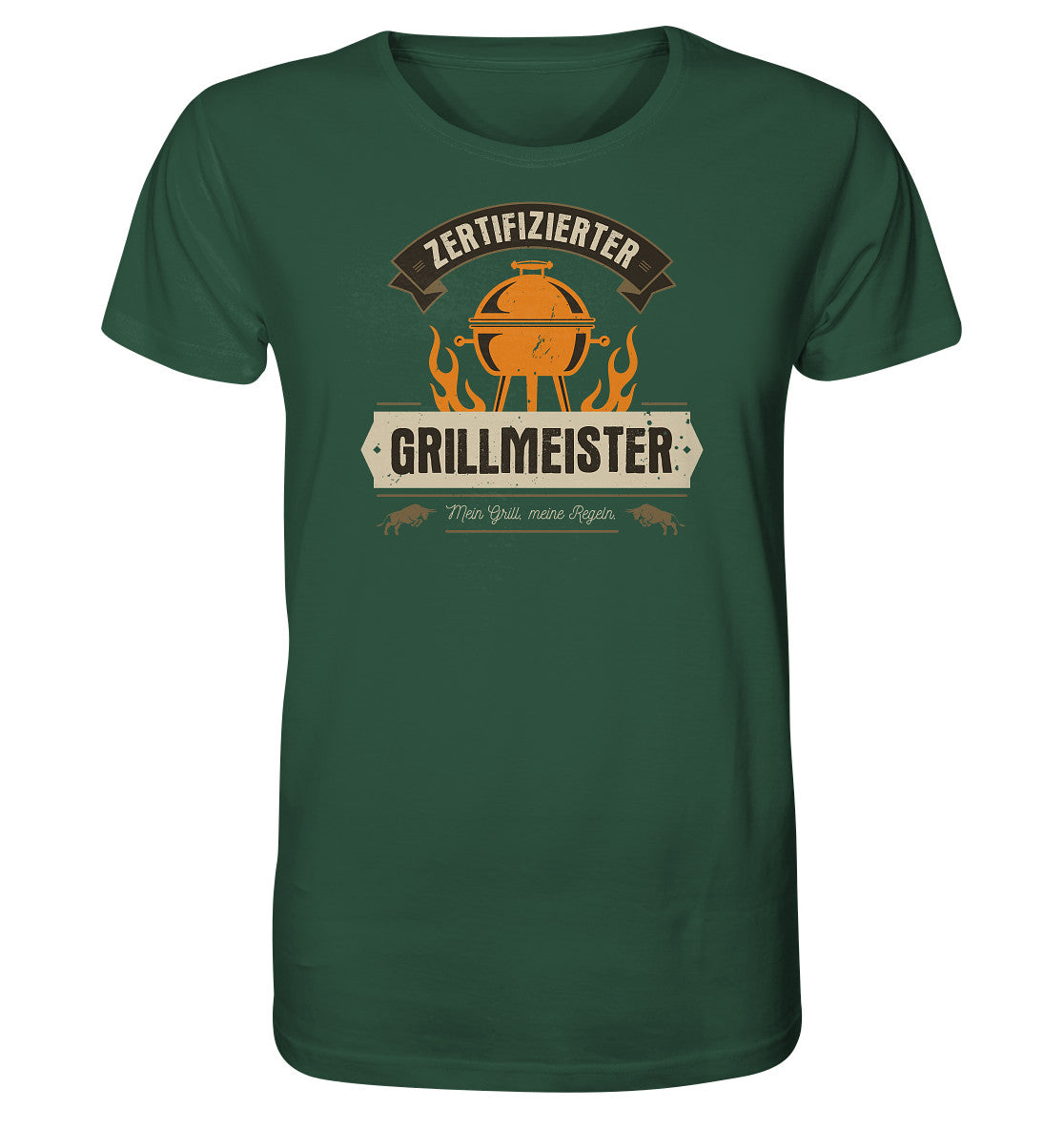 Shirt Grillen BBQ Grill Dorfkind Dorfkram® grün