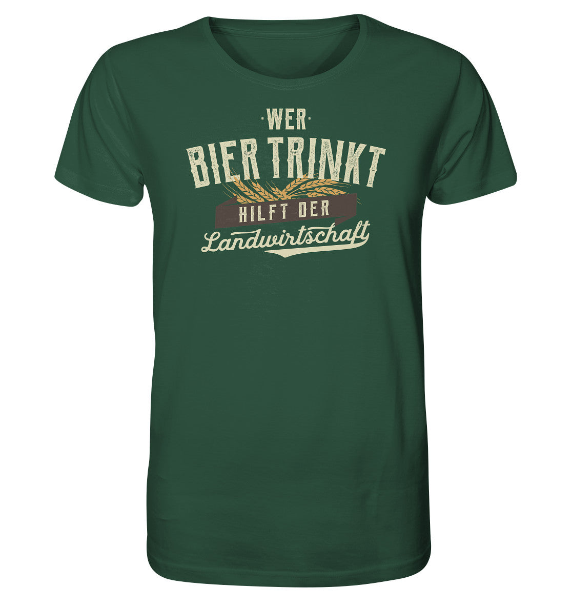 Wer Bier trinkt hilft der Landwirtschaft. Bier Shirt lustig Dorfkram® 