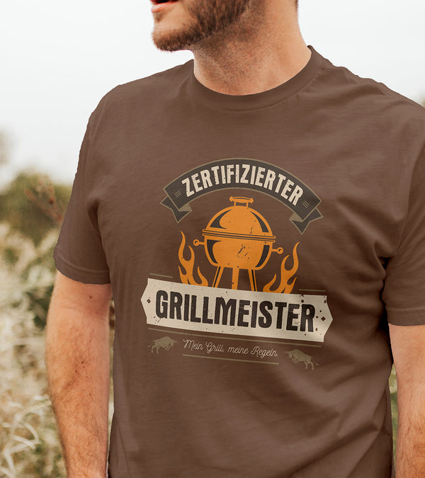 Zertifizierter Grillmeister / Herren Premium Shirt (Sonderfarbe)