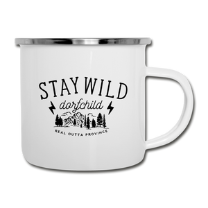 Stay Wild Dorfchild ⎪Emaille-Tasse - Weiß