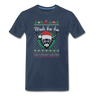 Moh Ho Ho ⎪Weihnachten Kuh ⎪Ugly Christmas Sweater Dorf ⎪Männer Premium T-Shirt - Navy