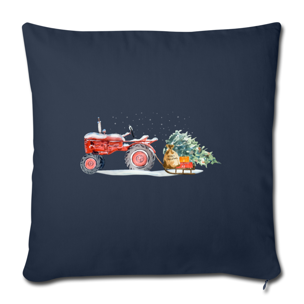 Traktor Weihnachten⎪ Sofakissenbezug 44 x 44 cm - Navy