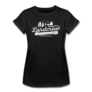 Landcrew / Dorfcrew / Frauen Oversize T-Shirt - Schwarz