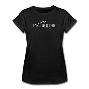 Landluftliebe / Landleben / Frauen Oversize T-Shirt - Schwarz
