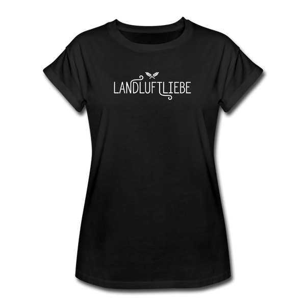 Landluftliebe / Landleben / Frauen Oversize T-Shirt - Schwarz
