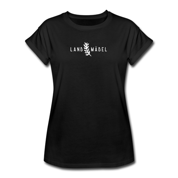 Landmädel / Frauen Oversize T-Shirt - Schwarz