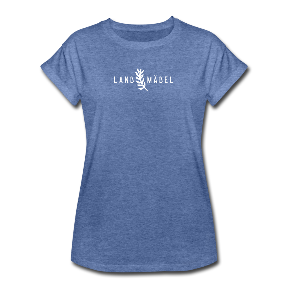 Landmädel / Frauen Oversize T-Shirt - Denim meliert