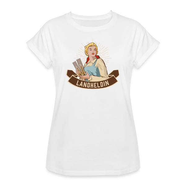 Landheldin / Feminismus / Landwirtin / Frauen Oversize T-Shirt - white