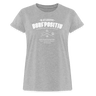 Blutgruppe Dorf Positiv / Damen Oversize T-Shirt - Grau meliert