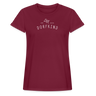 Zum Glück Dorfkind / Damen Oversize T-Shirt - Bordeaux