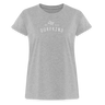 Zum Glück Dorfkind / Damen Oversize T-Shirt - Grau meliert