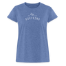 Zum Glück Dorfkind / Damen Oversize T-Shirt - Denim meliert