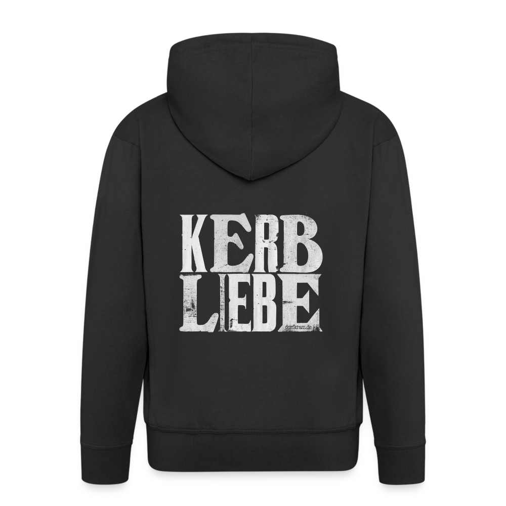 Kerb Liebe / Männer Premium Kapuzenjacke - Schwarz