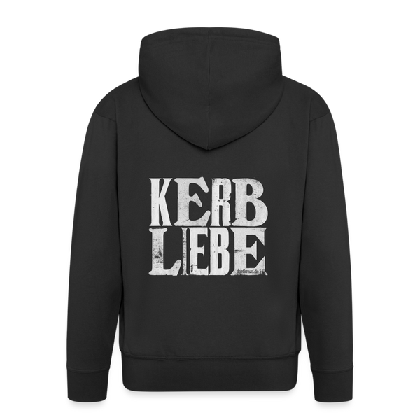 Kerb Liebe / Männer Premium Kapuzenjacke - Schwarz