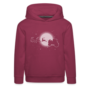 Kinder Hoodie Weihnachtsmann Traktor Dorfkind Hoodie Dorfkind rot