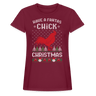 Have a fantaschick Christmas / Weihnachten Hahn / Damen Oversize T-Shirt - Bordeaux