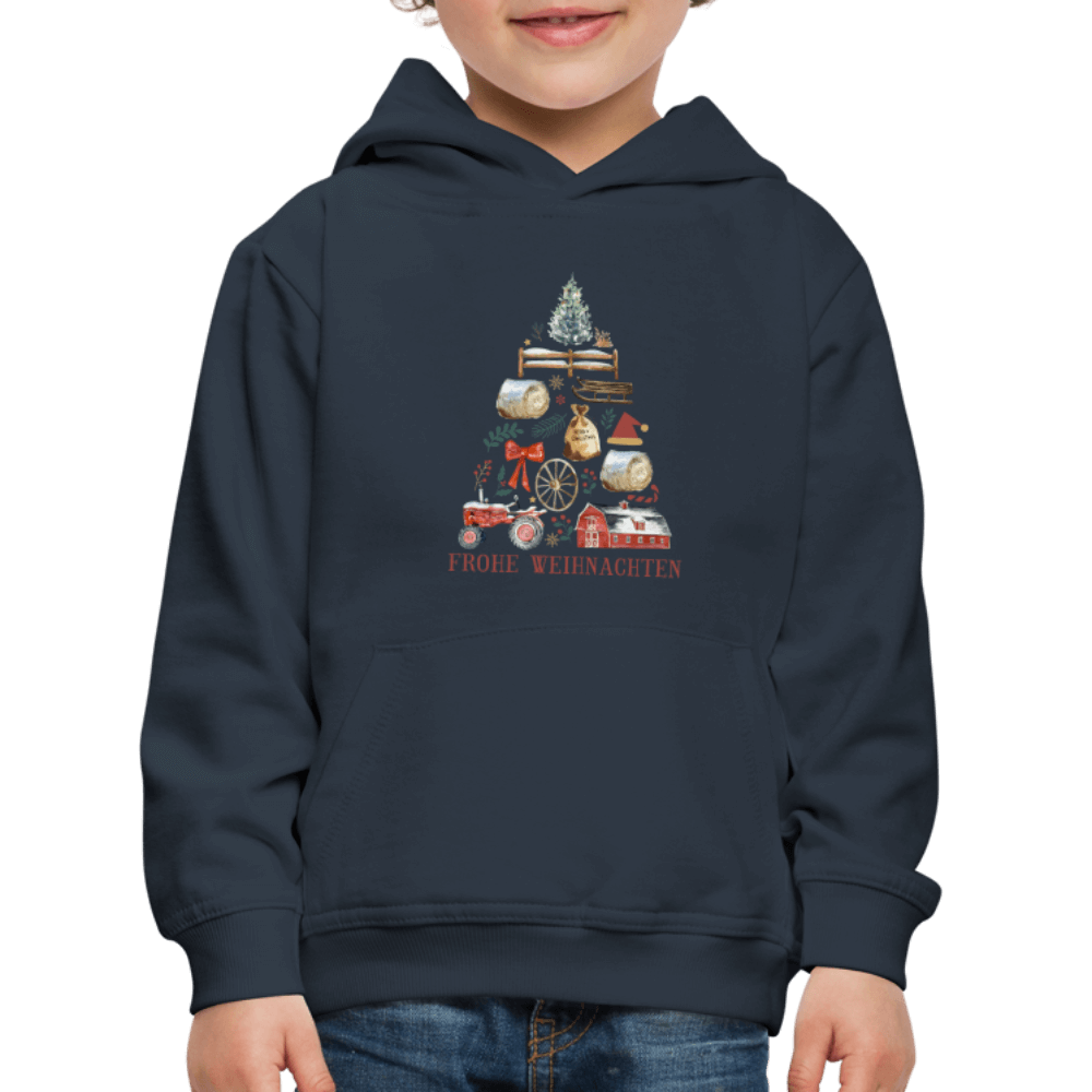 Dorfkind Hoodie Kinder Weihnachten Traktor Bauernhof 