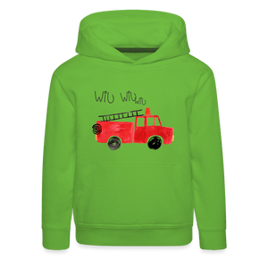 Feuerwehrauto Feuerwehr Wiu Sirene / Kinder Premium Hoodie - Hellgrün