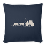 Kissenbezug blau navy Weihnachten Dorfkind Landwirt Kühe