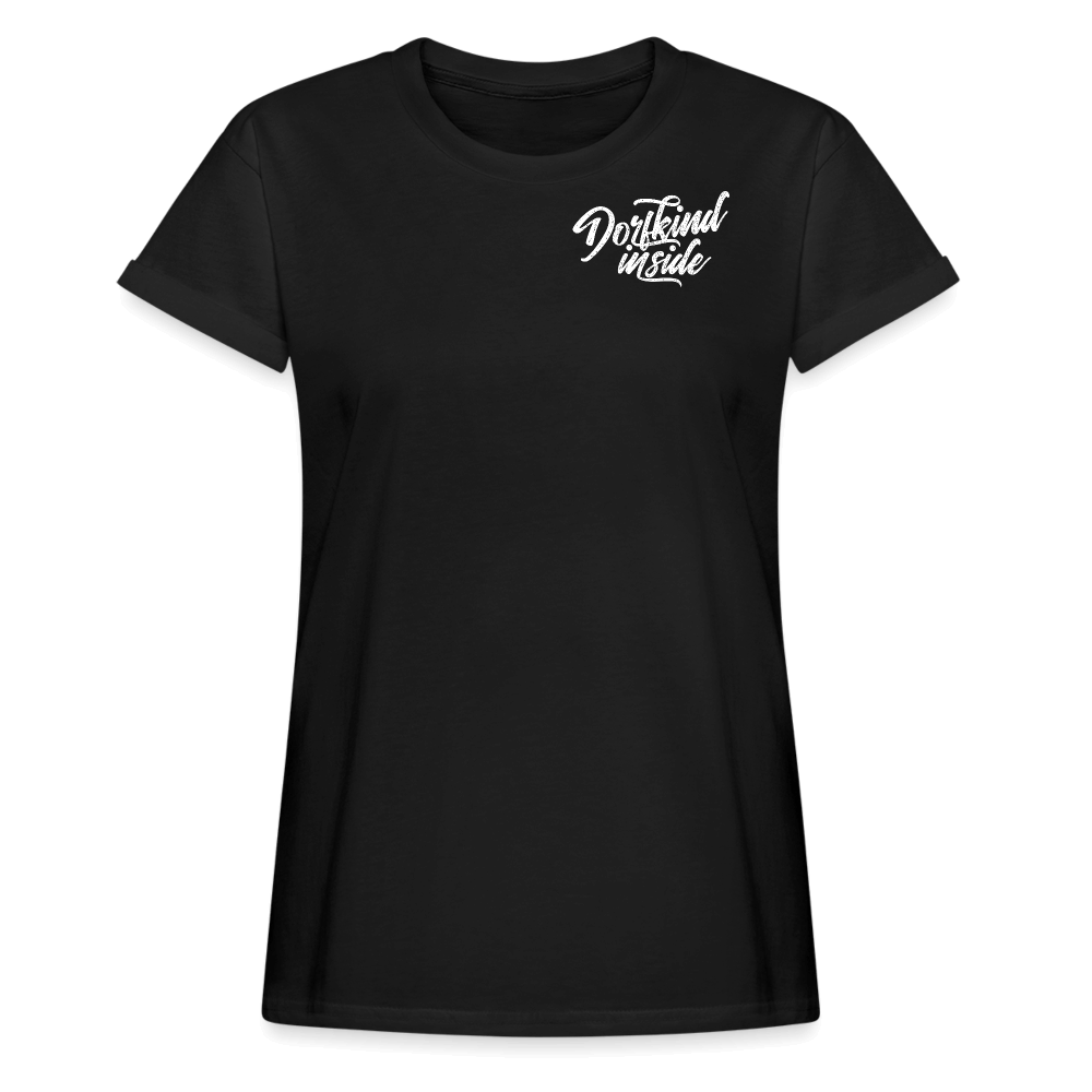 Dorfkind Inside / Damen Oversize T-Shirt - Schwarz