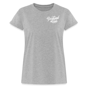 Dorfkind Inside / Damen Oversize T-Shirt - Grau meliert