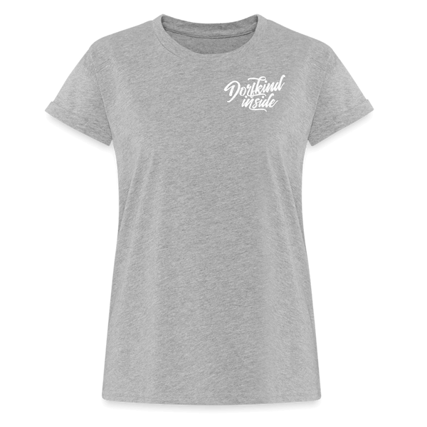 Dorfkind Inside / Damen Oversize T-Shirt - Grau meliert