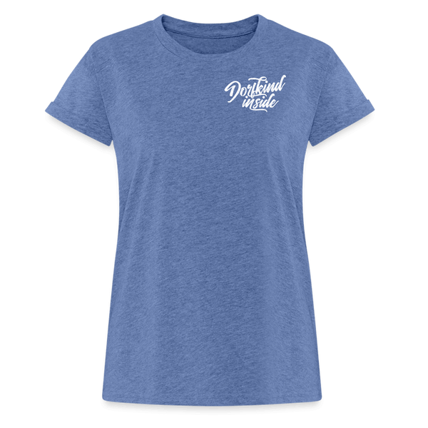 Dorfkind Inside / Damen Oversize T-Shirt - Denim meliert