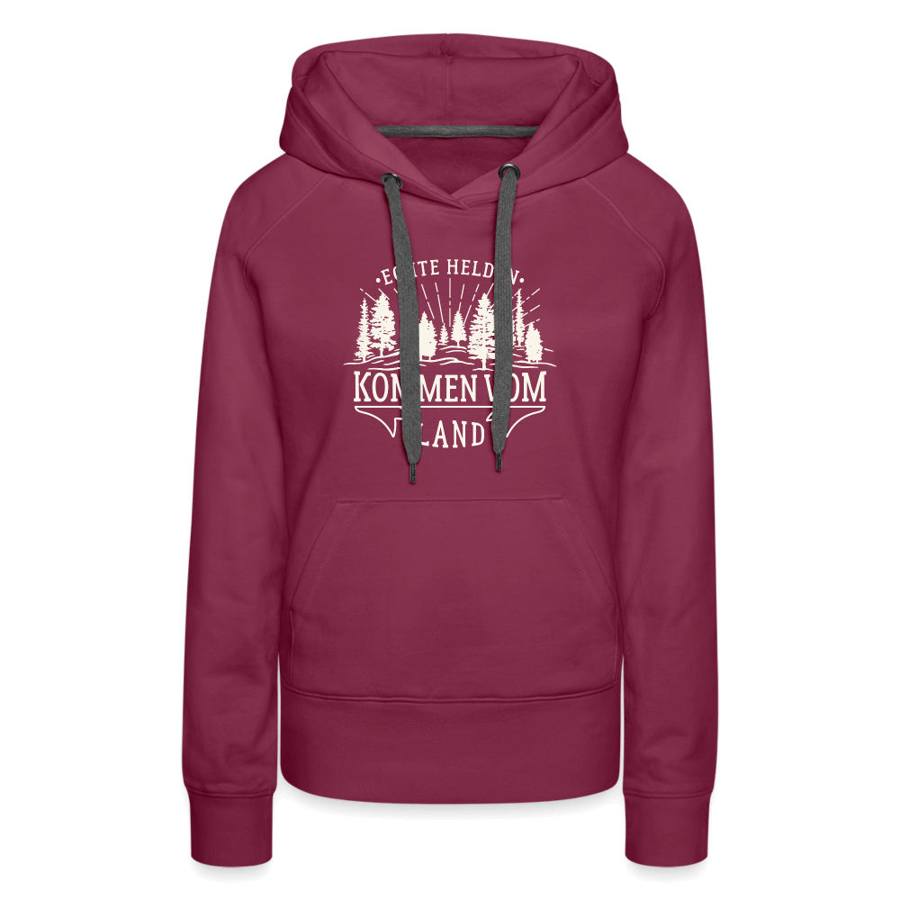 Echte Helden kommen vom Land / Damen Premium Hoodie Landwirtin