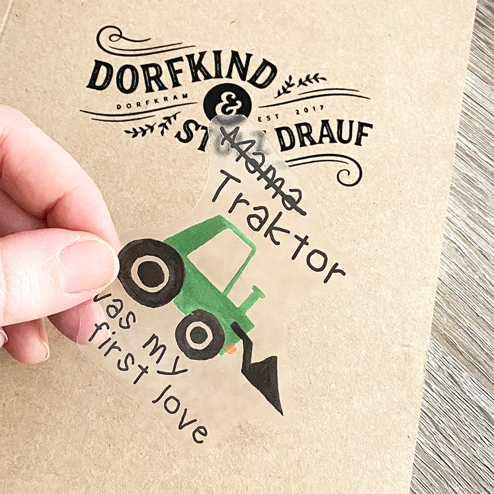 Aufkleber Traktor Sticker Dorf